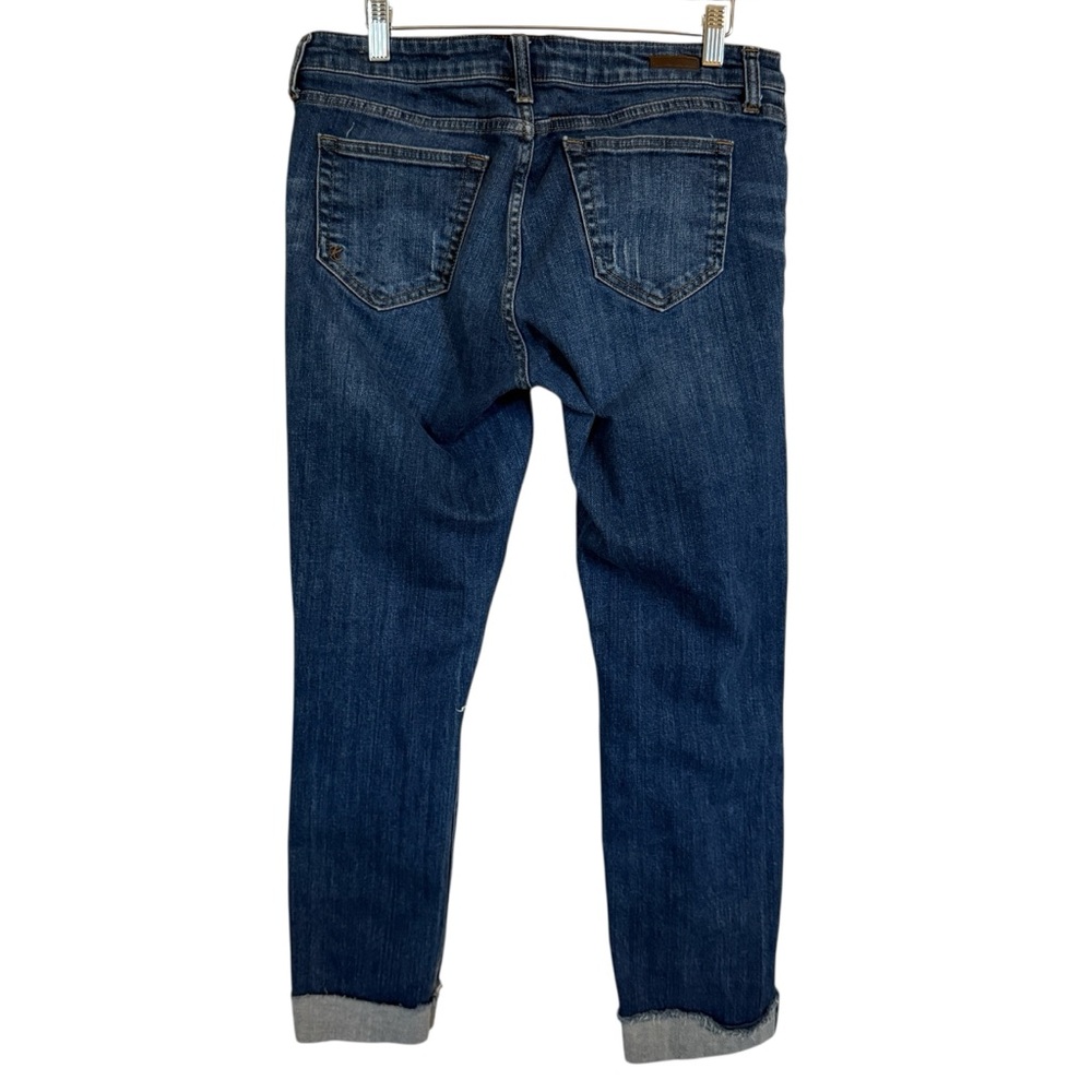 Kut from the Kloth Amy Ankle Straight Leg Jeans Distressed Cuffed Women’s 10 - Picture 5 of 16